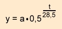 Strontium 90. Halbwertzeit