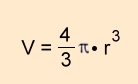 Formel zur Berechnung des Volumens der Kugel