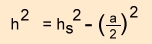 Pyramide. Berechnung von hs