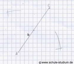 Dreieckskonstruktion mit Hilfe des Thaleskreises