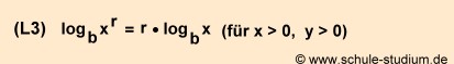 Logarithmengesetze anwenden in  der 10. Klasse