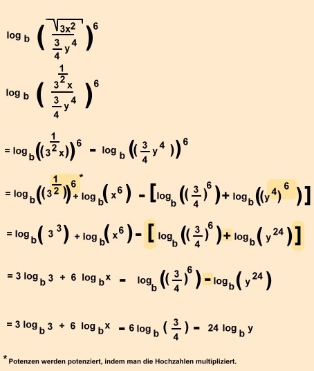 Logarithmengesetze anwenden in  der 10. Klasse
