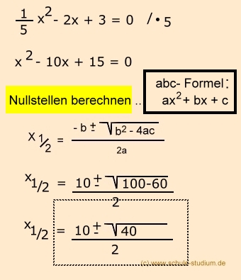 Nullstellenberechnung