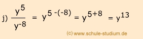 Potenzgesetze anwenden. Rechnen mit Potenzen