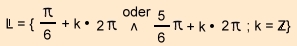 Loesungsmenge. Sin (x) = 0,5