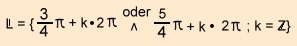 Loesungsmenge. Sin (x) = 0,5