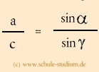 Sinussatz a/c