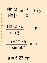 Übungen zum Sinussatz