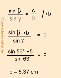 Übungen zum Sinussatz