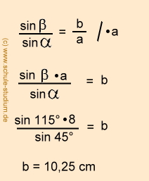 Übungen zum Sinussatz