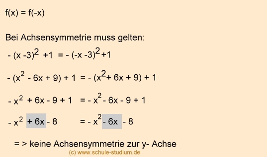 Symmetrie bei ganzrationalen Funktionen