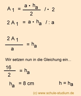 Berechnung des Flächeninhaltes bei Vielecken