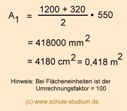 Berechnung des Flächeninhaltes bei Vielecken