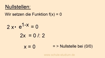 Kurvendiskussion einer e-Funktion