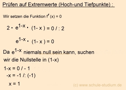 Kurvendiskussion einer e-Funktion