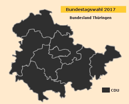 Bundestagswahl 2017. Wahlbezirke Thüringen