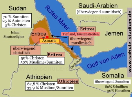 Eritrea. Ethnien in der Region