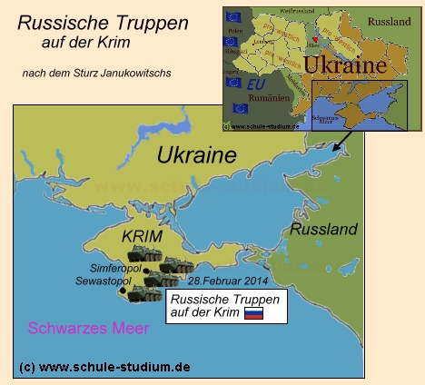 Russische Invasionstruppen auf der Krim