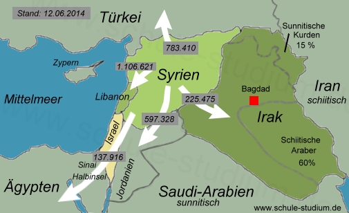 Syrien. Flüchtlinge auf der Flucht