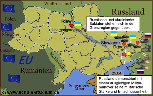 Konflikt Ostukraine Ukraine. Militärische Übungen an der ukrainisch-sowjetischen Grenze