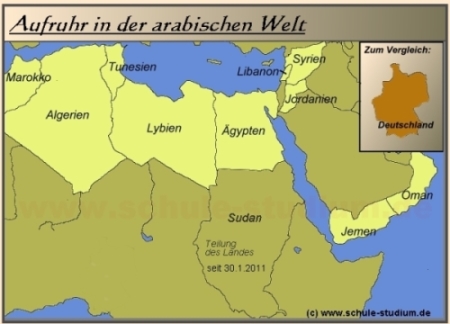 Aufruhr und  Unruhen in der arabischen Welt