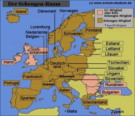 Europäische Union. Der Schengen-Raum