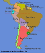 Südamerika- Übersichtskarte