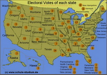 US Präsidentenwahl- Wahlmänner (Übersichtskarte)