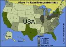 USA- Sitze im Repräsentantenhaus