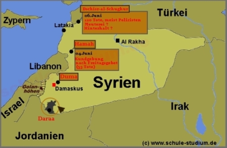 Syrien: Unruhen in der arabisch-muslimischen Welt