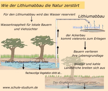 Lithiumabbau in den Anden für Elektroautos Naturzerstörung durch Lithiumabbau