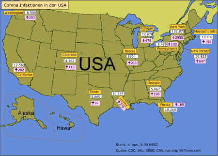 Corona Infektionen USA