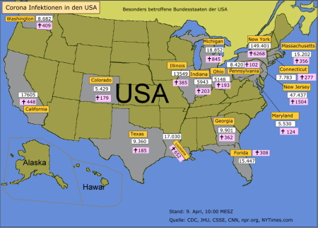 Corona Infektionen USA