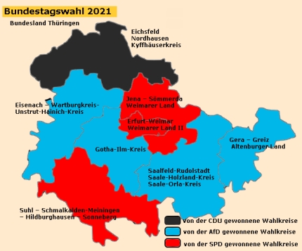 Bundestagswahl 2021. Ergebnis in Sachsen