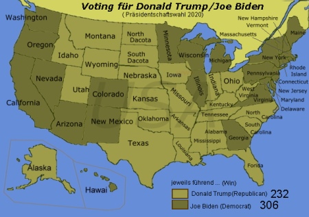 US Präsidentschaftswahl 2020. Ergebnis