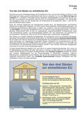 Von den drei Säulen bis zur einheitlichen EU Schaubilder & Illustrationen zu Wirtschaft und Politik