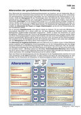 Schaubilder, Diagramme und Illustrationen. Themen Renten, Rentenversicherung, Rentensystem