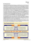 Die Rentenformel Schaubilder, Diagramme und Illustrationen. Themen Renten, Rentenversicherung, Rentensystem