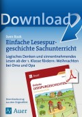 Einfache Lesespurgeschichte Sachunterricht Lehrer Arbeitsblätter Adventszeit / Weihnachten