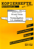 Mathematik Arbeitsblätter Textaufgaben 5./6. Klasse